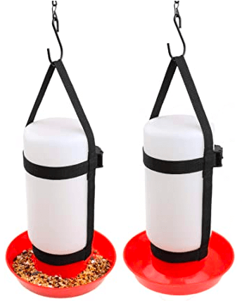 Hanging Chicken Waterer and Feeder