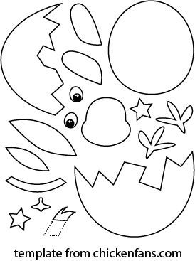 easter egg chick template