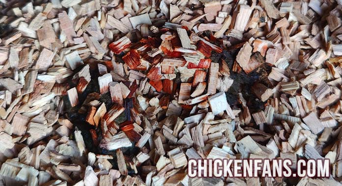 blood in chicken droppings on pine shavings