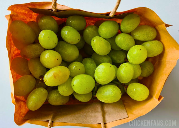 green grapes in a bag