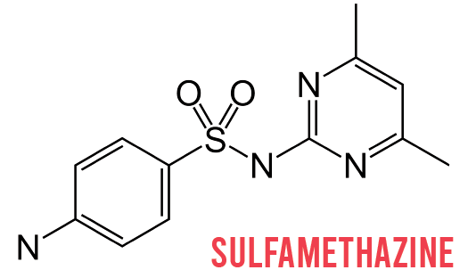 chemical structure of sulfamethazine