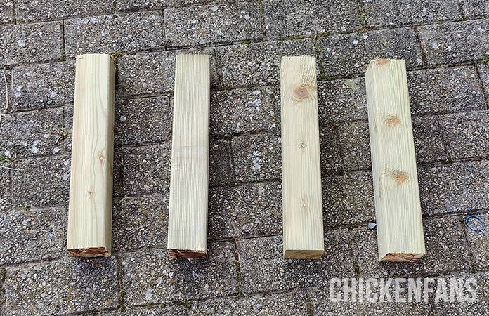 chicken coop diy legs