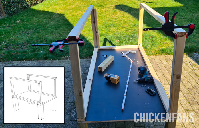 chicken coop diy long sides side frames