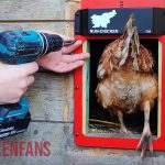 Installation of the run chicken coop door