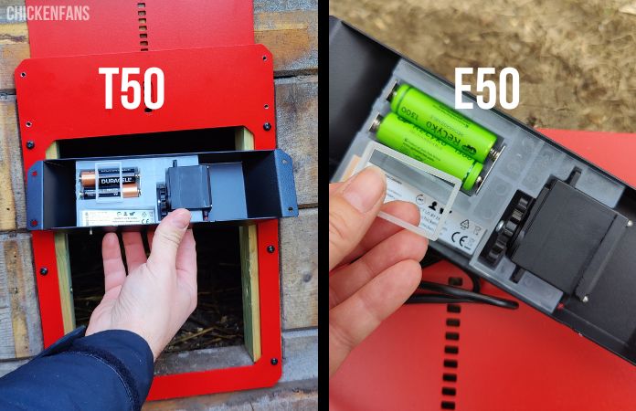 the run chicken T50 vs E50 in battery supply