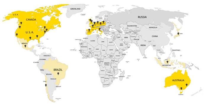 VEVOR warehouses for the chicken coop door distributed over the world