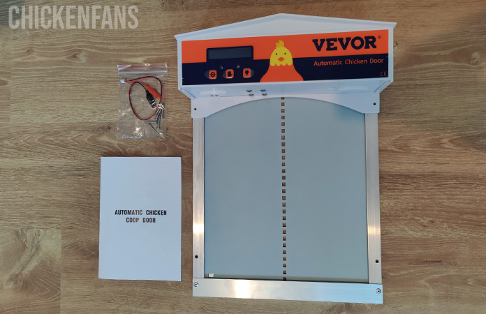 what's inside the box of a vevor automatic coop door