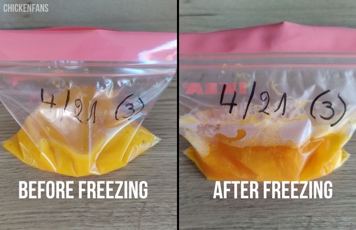 eggs stored in the freezer can stay fresh for up to 6 months