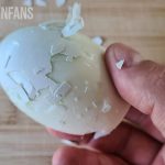 a badly peeled fresh egg