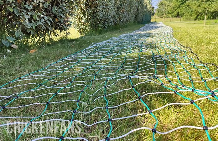 the unrolled netting of the rentacoop electric netting