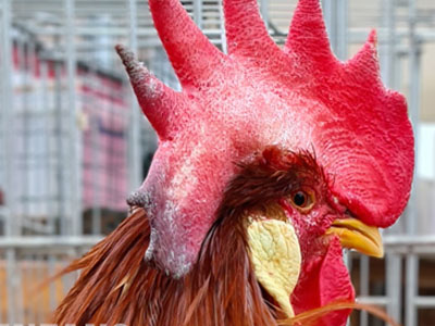 Favus on chicken comb