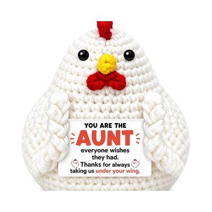 Handmade crochet chicken gift