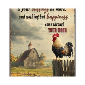KIYOYO rooster kitchen metal sign